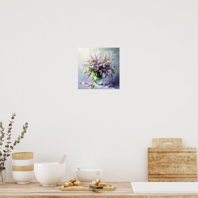 Lavender Blooming Lilac Bouquet Poster (Kitchen)