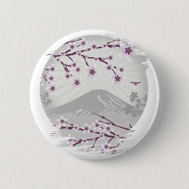 Lavender Blossom 2 Inch Round Button (Front)