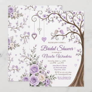 Lavender Blossom Bridal Shower Invitation