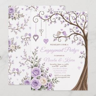 Lavender Blossom Engagement Party Invitation