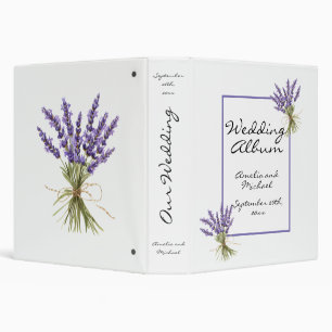 Lavender Blossom Garden Wedding Album Binder