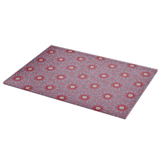 Lavender Blossom Tile Pattern Cutting Board