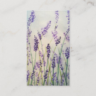 Lavender Blossom Watercolor Business Card Design