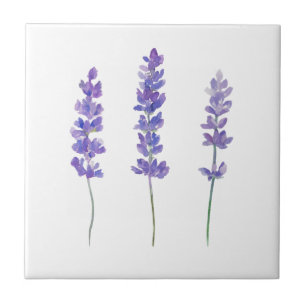 Lavender Blossoms Ceramic Tile