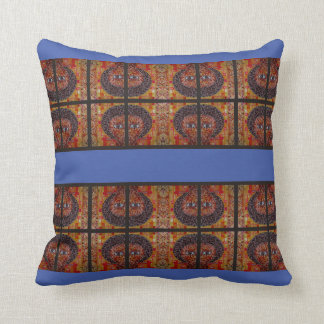 Lavender Blue Accent Ethiopian Traditional  Throw  Pillow