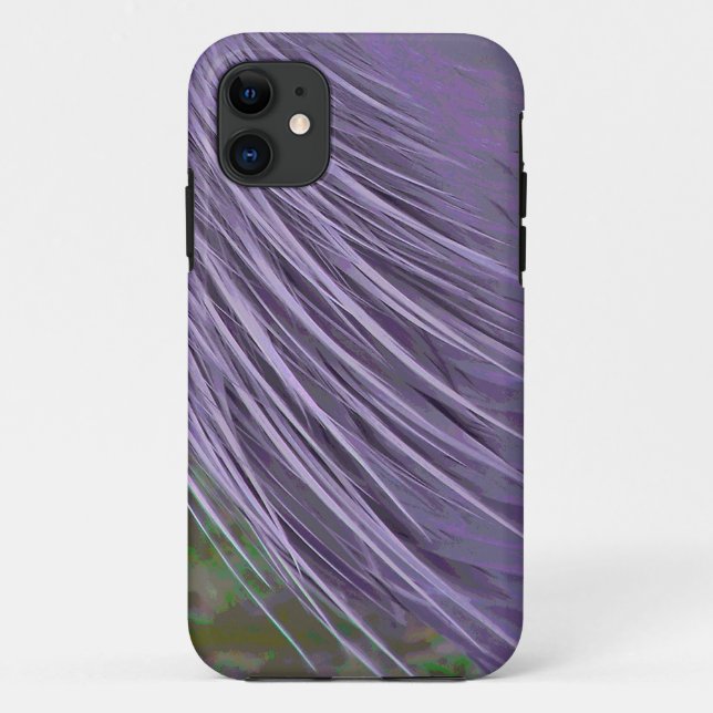 Lavender Blue Feathers Case-Mate iPhone Case (Back)