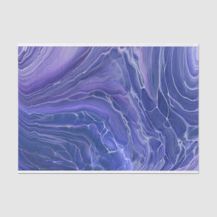 Lavender Blue Marble Acrylic Abstract Tissue Paper