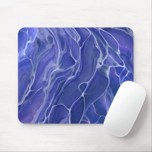 Lavender Blue Marble Acrylic Abstraction Mouse Pad
