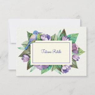 Lavender Blue Personalized Stationery Invitation