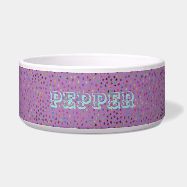 Lavender & Blue Pet  Bowl (Front)