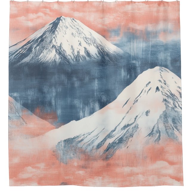 Lavender Blue Snow Mountain Sunset Pattern (Front)