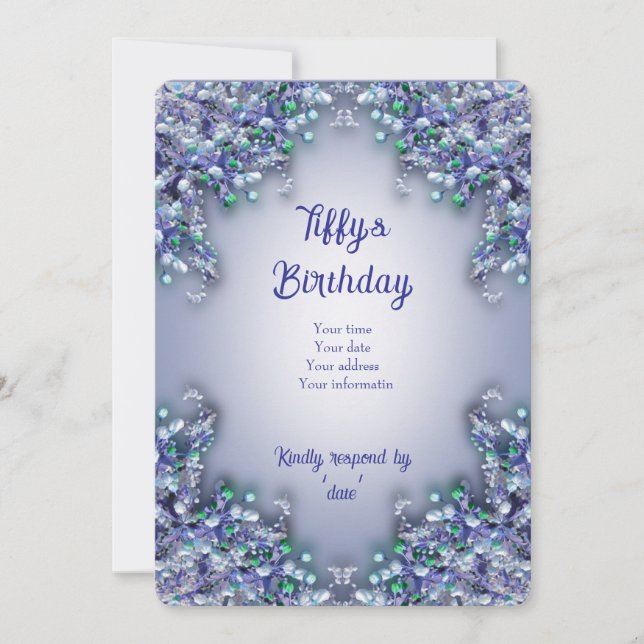 Lavender Blue Spring Lilac Invitation Card (Front)