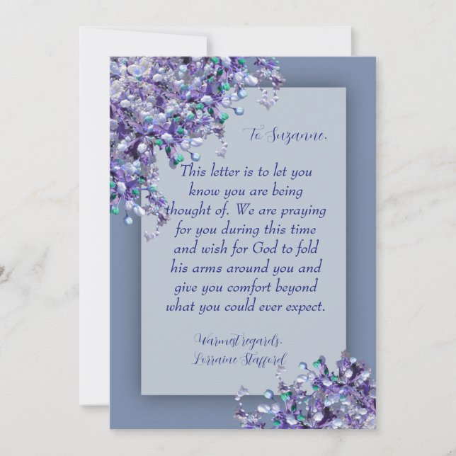 Lavender Blue Spring Lilacs Carte de Sympathie (Devant)