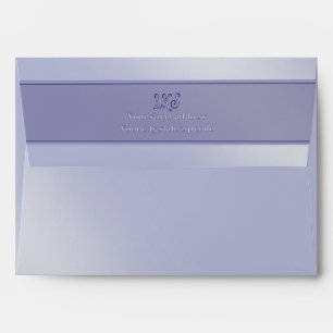 Lavender Blue Spring Rose Envelope