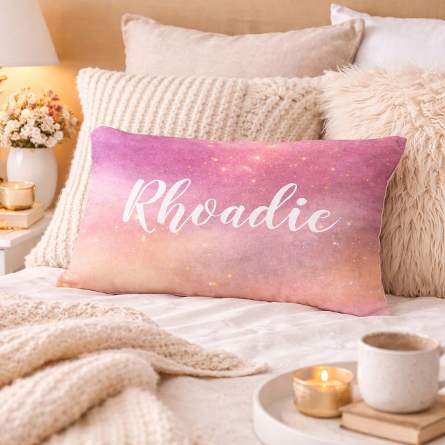 Lavender Blush Cozy Name Accent Pillow (Creator Uploaded)