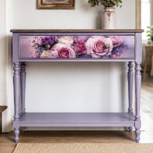 Lavender Blush Rose Bouquet Decoupage Tissue Paper