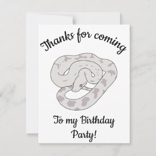 Lavender boa Happy B-day  Thank You Card
