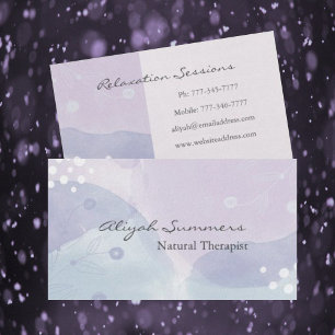 Lavender Boho douce Carte de visite méditatif