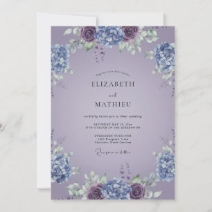 Lavender Botanical Arch Flourish Wedding Invitation
