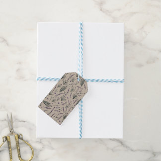 Lavender Botanical Pattern Gift Tag