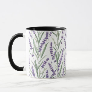Lavender Botanical Pattern Mug