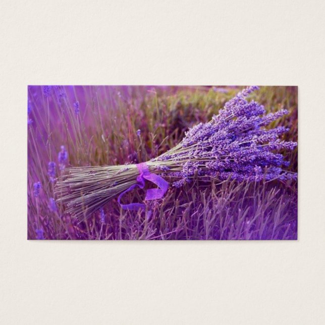 Lavender bouquet business cards (Front)