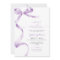 Lavender Bow Sweet 16 Birthday Invitation