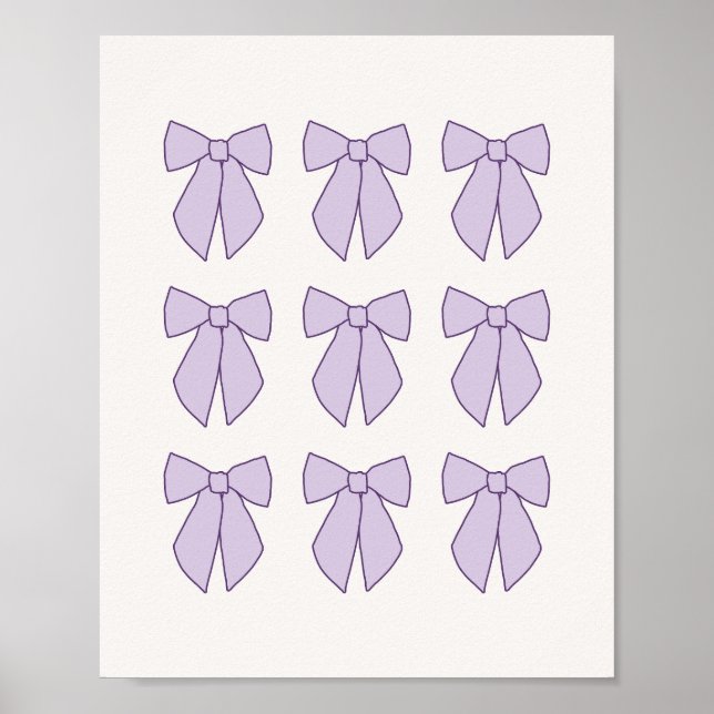 Lavender Bows Coquette Poster (Front)