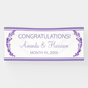 Lavender Breeze Floral Wedding Banner
