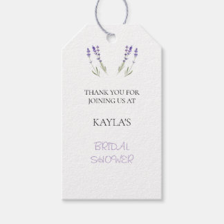 Lavender Bridal Shower Favour Tags