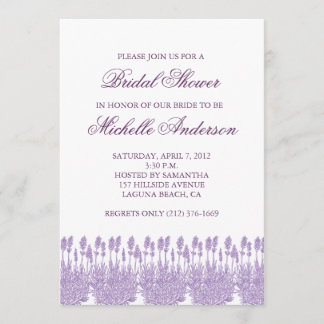Lavender Bridal Shower Invitation