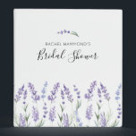 Lavender Bridal Shower Scrapbook Binder<br><div class="desc">Lavender Bridal Shower Scrapbook. This country design features simple,  editable text with lavender floral accents.</div>