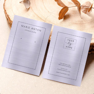 Lavender Brushed Metal Framed Earring Display Card