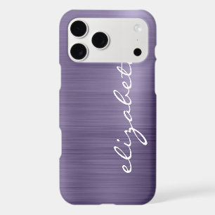 Lavender Brushed Metal Personalized Script
