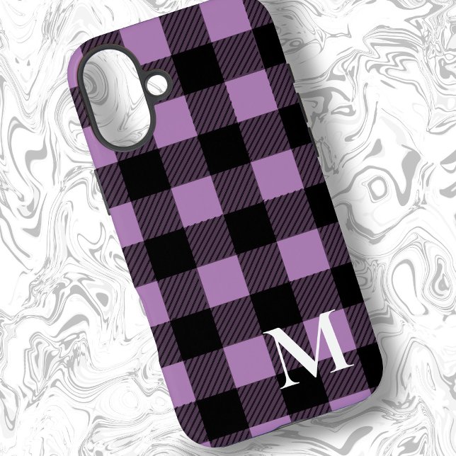 Lavender Buffalo Plaid Check Case-Mate iPhone Case (Creator Uploaded)