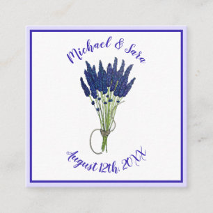 Lavender Bunch Flower Floral Wedding Bridal Shower Enclosure Card