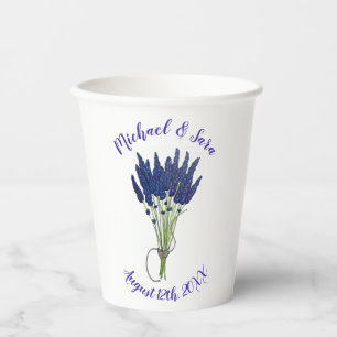 Lavender Bunch Garden Party Wedding Bridal Shower Paper Cups
