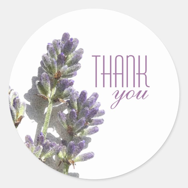 Lavender Bunch | Thank You Stickers (Front)