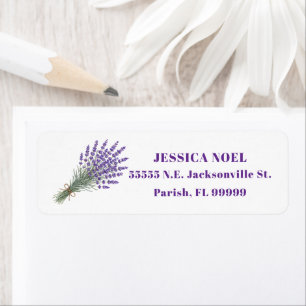 Lavender Bundle Return Address Label