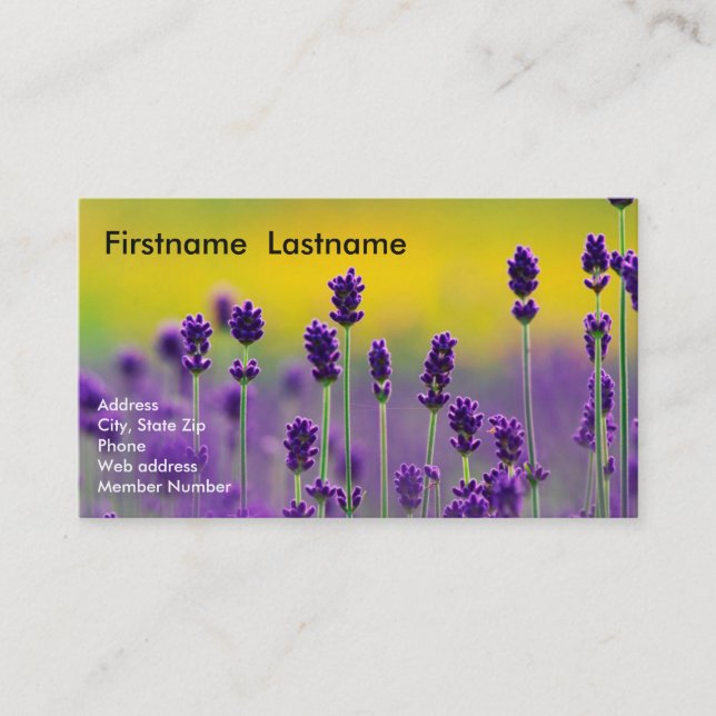 Lavender Business Card (Front)