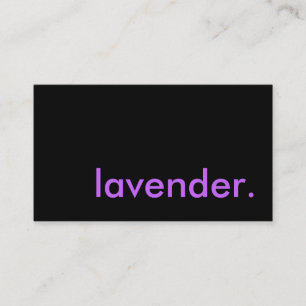 lavender. business card