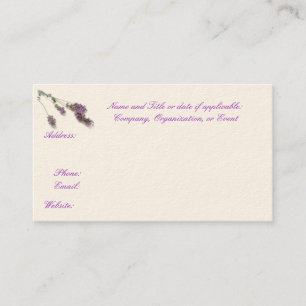 Lavender business, Save the Date, or Calling cards