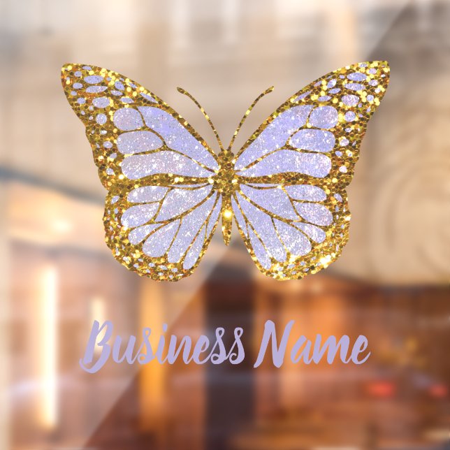 Lavender butterfly logo window cling (Sheet 2)