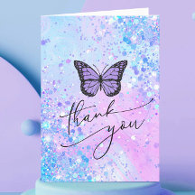lavender butterfly thank you
