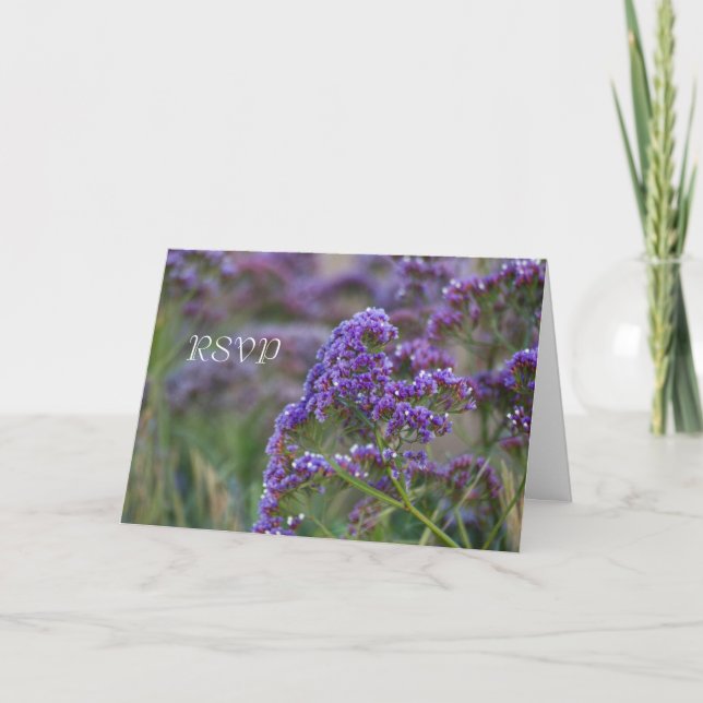 Lavender by the ocean RSVP Invitation (Front)