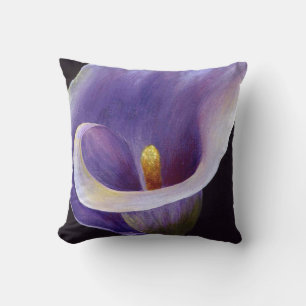 Lavender Calla Lily Throw Pillow