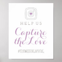 Lavender Capture the Love Wedding Sign