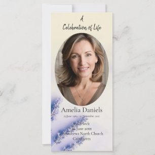 Lavender Celebration of Life Card