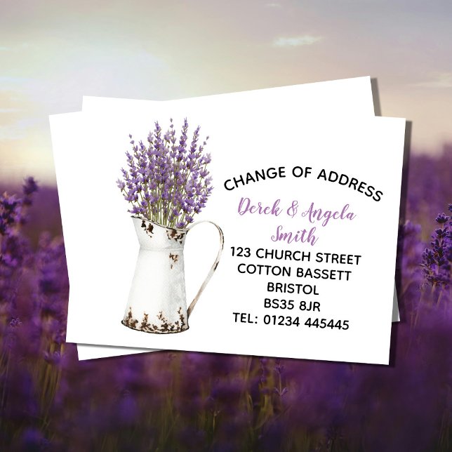 Lavender Change of Address Postcard | New Address  (Creator Uploaded)