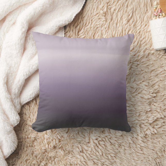 Lavender & Charcoal Gray AI art  Throw Pillow (Blanket)